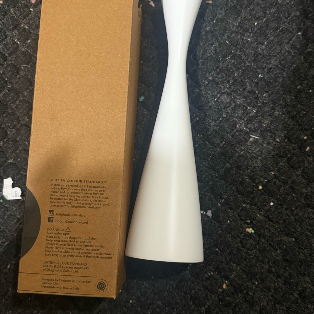 B.C.S large wooden candle stick Turned & Painted